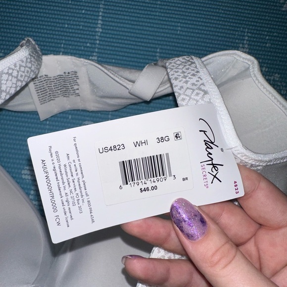 Playtex Secrets Balconette White Underwire Bra - Picture 5 of 8